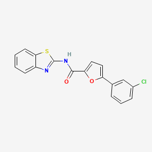 molecular formula C18H11ClN2O2S B4988530 N-1,3-benzothiazol-2-yl-5-(3-chlorophenyl)-2-furamide 