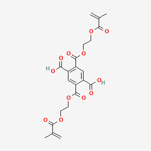 molecular formula C22H22O12 B4988554 2,5-bis{[2-(methacryloyloxy)ethoxy]carbonyl}terephthalic acid CAS No. 83418-60-4