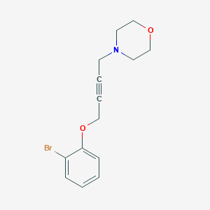 molecular formula C14H16BrNO2 B4988568 4-[4-(2-bromophenoxy)-2-butyn-1-yl]morpholine 