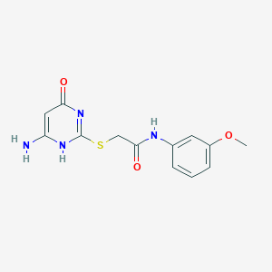 molecular formula C13H14N4O3S B498857 2-[(6-amino-4-oxo-1H-pyrimidin-2-yl)sulfanyl]-N-(3-methoxyphenyl)acetamide 