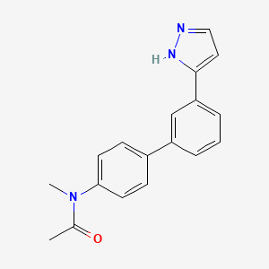 molecular formula C18H17N3O B4988576 N-methyl-N-[3'-(1H-pyrazol-3-yl)-4-biphenylyl]acetamide 