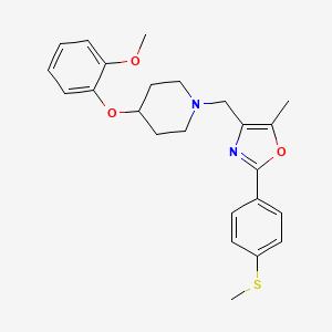molecular formula C24H28N2O3S B4988587 4-(2-methoxyphenoxy)-1-({5-methyl-2-[4-(methylthio)phenyl]-1,3-oxazol-4-yl}methyl)piperidine 