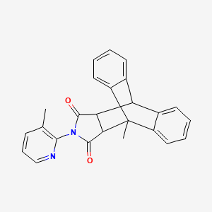 molecular formula C25H20N2O2 B4988598 1-methyl-17-(3-methyl-2-pyridinyl)-17-azapentacyclo[6.6.5.0~2,7~.0~9,14~.0~15,19~]nonadeca-2,4,6,9,11,13-hexaene-16,18-dione 