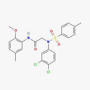 molecular formula C23H22Cl2N2O4S B4988607 N~2~-(3,4-dichlorophenyl)-N~1~-(2-methoxy-5-methylphenyl)-N~2~-[(4-methylphenyl)sulfonyl]glycinamide 