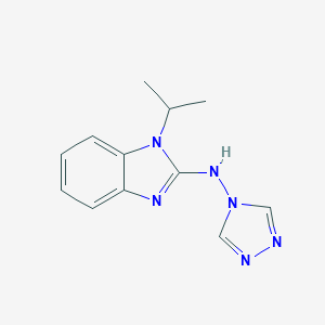 molecular formula C12H14N6 B498862 1-propan-2-yl-N-(1,2,4-triazol-4-yl)benzimidazol-2-amine 