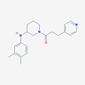 molecular formula C21H27N3O B4988624 N-(3,4-dimethylphenyl)-1-[3-(4-pyridinyl)propanoyl]-3-piperidinamine 