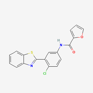 molecular formula C18H11ClN2O2S B4988655 N-[3-(1,3-benzothiazol-2-yl)-4-chlorophenyl]-2-furamide 