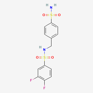 molecular formula C13H12F2N2O4S2 B4988667 N-[4-(aminosulfonyl)benzyl]-3,4-difluorobenzenesulfonamide 
