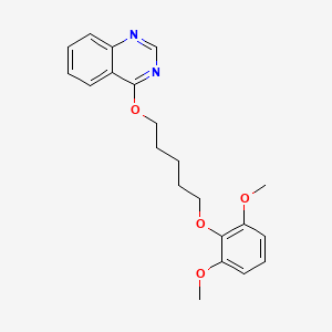 molecular formula C21H24N2O4 B4988674 4-{[5-(2,6-dimethoxyphenoxy)pentyl]oxy}quinazoline 