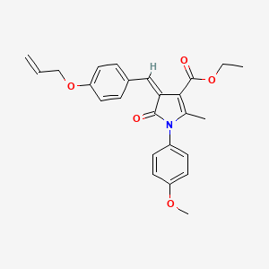 molecular formula C25H25NO5 B4988699 ethyl 4-[4-(allyloxy)benzylidene]-1-(4-methoxyphenyl)-2-methyl-5-oxo-4,5-dihydro-1H-pyrrole-3-carboxylate 
