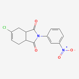 molecular formula C14H11ClN2O4 B4988705 5-chloro-2-(3-nitrophenyl)-3a,4,7,7a-tetrahydro-1H-isoindole-1,3(2H)-dione 
