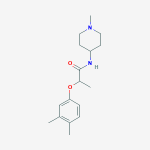 molecular formula C17H26N2O2 B4988712 2-(3,4-dimethylphenoxy)-N-(1-methyl-4-piperidinyl)propanamide 