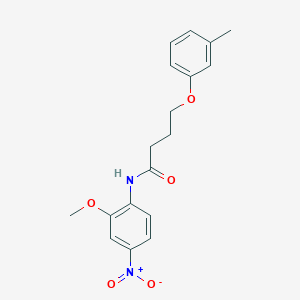 molecular formula C18H20N2O5 B4988721 N-(2-methoxy-4-nitrophenyl)-4-(3-methylphenoxy)butanamide 