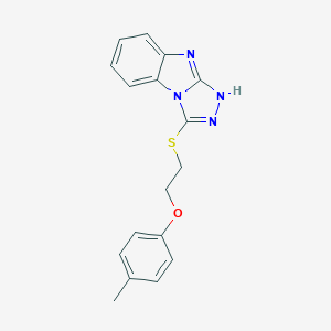 molecular formula C17H16N4OS B498873 3-{[2-(4-methylphenoxy)ethyl]sulfanyl}-9H-[1,2,4]triazolo[4,3-a]benzimidazole 