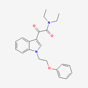 molecular formula C22H24N2O3 B4988734 N,N-diethyl-2-oxo-2-[1-(2-phenoxyethyl)-1H-indol-3-yl]acetamide 