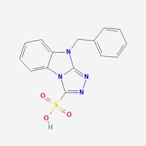 molecular formula C15H12N4O3S B498874 9-benzyl-9H-[1,2,4]triazolo[4,3-a]benzimidazole-3-sulfonic acid 