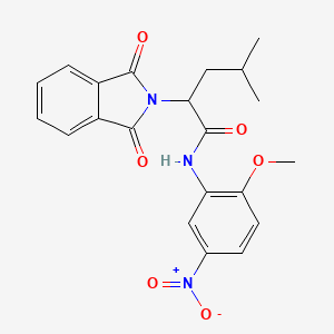 molecular formula C21H21N3O6 B4988748 2-(1,3-dioxo-1,3-dihydro-2H-isoindol-2-yl)-N-(2-methoxy-5-nitrophenyl)-4-methylpentanamide 