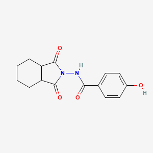 molecular formula C15H16N2O4 B4988779 N-(1,3-dioxooctahydro-2H-isoindol-2-yl)-4-hydroxybenzamide 