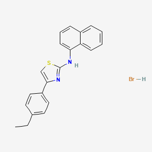 molecular formula C21H19BrN2S B4988800 4-(4-ethylphenyl)-N-1-naphthyl-1,3-thiazol-2-amine hydrobromide 