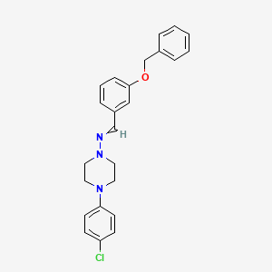 molecular formula C24H24ClN3O B4988804 N-[3-(benzyloxy)benzylidene]-4-(4-chlorophenyl)-1-piperazinamine 