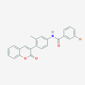 molecular formula C23H16BrNO3 B4988812 3-bromo-N-[3-methyl-4-(2-oxo-2H-chromen-3-yl)phenyl]benzamide 