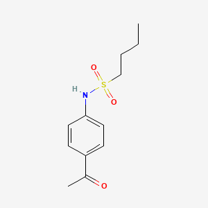 molecular formula C12H17NO3S B4988817 N-(4-acetylphenyl)-1-butanesulfonamide 