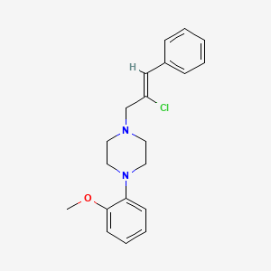 molecular formula C20H23ClN2O B4988839 1-(2-chloro-3-phenyl-2-propen-1-yl)-4-(2-methoxyphenyl)piperazine 