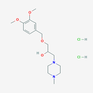 molecular formula C17H30Cl2N2O4 B4988841 1-[(3,4-dimethoxybenzyl)oxy]-3-(4-methyl-1-piperazinyl)-2-propanol dihydrochloride 