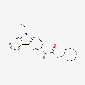 molecular formula C22H26N2O B4988846 2-cyclohexyl-N-(9-ethyl-9H-carbazol-3-yl)acetamide 