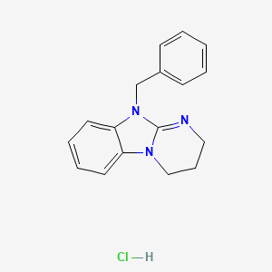 molecular formula C17H18ClN3 B4988850 10-benzyl-2,3,4,10-tetrahydropyrimido[1,2-a]benzimidazole hydrochloride 