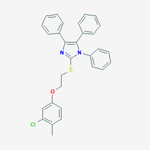 molecular formula C30H25ClN2OS B498888 3-chloro-4-methylphenyl 2-[(1,4,5-triphenyl-1H-imidazol-2-yl)sulfanyl]ethyl ether 