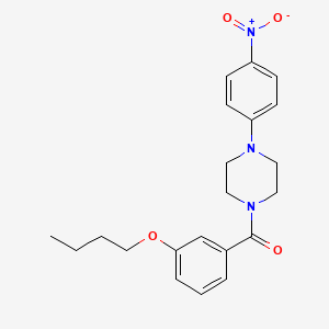 molecular formula C21H25N3O4 B4988892 1-(3-butoxybenzoyl)-4-(4-nitrophenyl)piperazine 