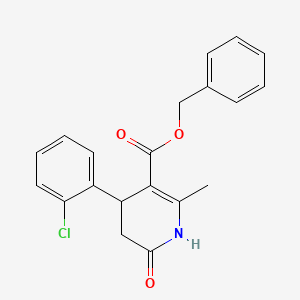 molecular formula C20H18ClNO3 B4988900 benzyl 4-(2-chlorophenyl)-2-methyl-6-oxo-1,4,5,6-tetrahydro-3-pyridinecarboxylate 