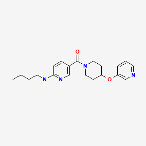 molecular formula C21H28N4O2 B4988911 N-butyl-N-methyl-5-{[4-(3-pyridinyloxy)-1-piperidinyl]carbonyl}-2-pyridinamine 