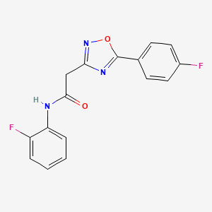 molecular formula C16H11F2N3O2 B4988923 N-(2-fluorophenyl)-2-[5-(4-fluorophenyl)-1,2,4-oxadiazol-3-yl]acetamide 