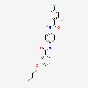 molecular formula C24H22Cl2N2O3 B4988930 N-{4-[(3-butoxybenzoyl)amino]phenyl}-2,4-dichlorobenzamide 