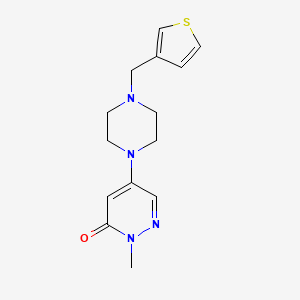 molecular formula C14H18N4OS B4988933 2-methyl-5-[4-(3-thienylmethyl)-1-piperazinyl]-3(2H)-pyridazinone 