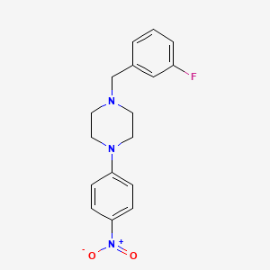 molecular formula C17H18FN3O2 B4988940 1-(3-fluorobenzyl)-4-(4-nitrophenyl)piperazine 