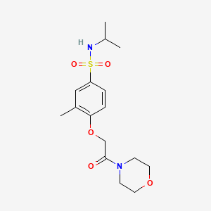 molecular formula C16H24N2O5S B4988942 N-isopropyl-3-methyl-4-[2-(4-morpholinyl)-2-oxoethoxy]benzenesulfonamide 