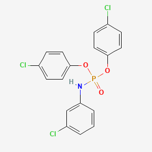 molecular formula C18H13Cl3NO3P B4988952 bis(4-chlorophenyl) (3-chlorophenyl)amidophosphate 