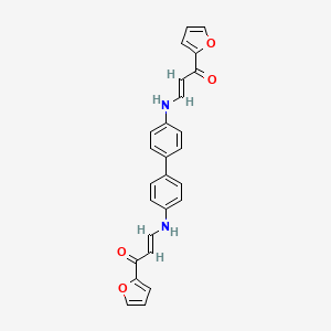 molecular formula C26H20N2O4 B4988976 3,3'-(4,4'-biphenyldiyldiimino)bis[1-(2-furyl)-2-propen-1-one] 