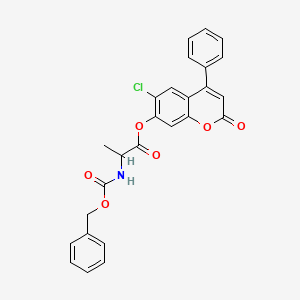 6-chloro-2-oxo-4-phenyl-2H-chromen-7-yl N-[(benzyloxy)carbonyl]alaninate