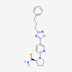 1-{5-[3-(3-phenylpropyl)-1,2,4-oxadiazol-5-yl]-2-pyridinyl}-L-prolinamide