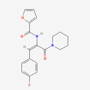N-[2-(4-fluorophenyl)-1-(1-piperidinylcarbonyl)vinyl]-2-furamide