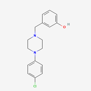 molecular formula C17H19ClN2O B4989014 3-{[4-(4-chlorophenyl)-1-piperazinyl]methyl}phenol 