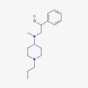 molecular formula C17H28N2O B4989021 2-[methyl(1-propyl-4-piperidinyl)amino]-1-phenylethanol 