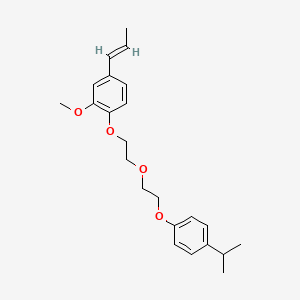 molecular formula C23H30O4 B4989025 1-{2-[2-(4-isopropylphenoxy)ethoxy]ethoxy}-2-methoxy-4-(1-propen-1-yl)benzene 