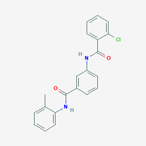 molecular formula C21H17ClN2O2 B4989038 2-chloro-N-(3-{[(2-methylphenyl)amino]carbonyl}phenyl)benzamide 