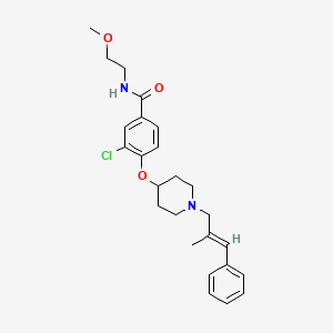 molecular formula C25H31ClN2O3 B4989054 3-chloro-N-(2-methoxyethyl)-4-({1-[(2E)-2-methyl-3-phenyl-2-propen-1-yl]-4-piperidinyl}oxy)benzamide 
