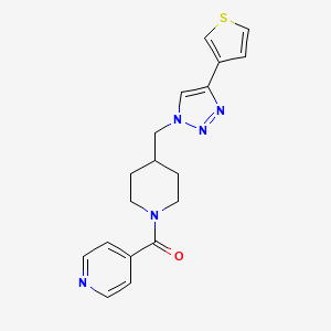 molecular formula C18H19N5OS B4989071 4-[(4-{[4-(3-thienyl)-1H-1,2,3-triazol-1-yl]methyl}-1-piperidinyl)carbonyl]pyridine trifluoroacetate 